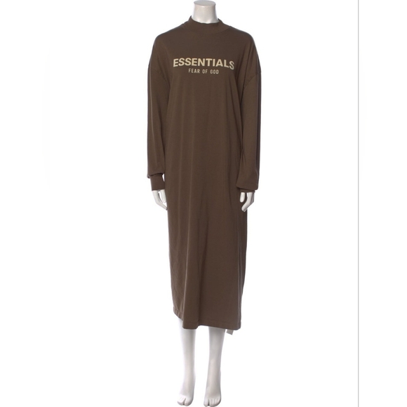 Fear of God Essentials Crewneck Logo Midi Dress - Picture 3 of 3